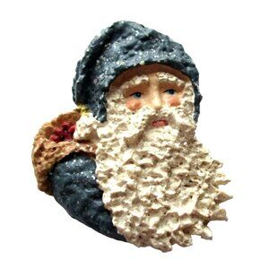 Linda Lindquist Baldwin Belsnickle Pin Brooch - Vintage Christmas Santa Brooch